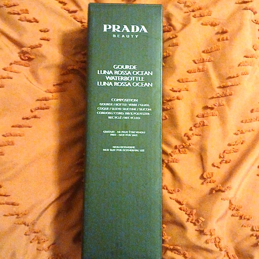 Prada beauty Luna Ocean water bottle